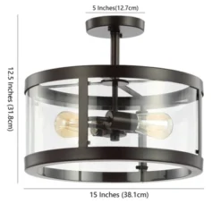 15" Iron And Glass Herndon Modern LED Flush Mount - Jonathan Y -Adesso Lighting Deals Store GUEST 013ebfd4 27ac 476a a7c2 b4f15745c2f5