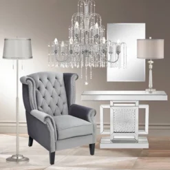 Vienna Full Spectrum Crystal Rain Chrome Chandelier 33" Wide Modern 12-Light Fixture For Dining Room House Foyer Kitchen Island Entryway Bedroom Home -Adesso Lighting Deals Store GUEST 0591617f e7a0 4ac8 94a9 2ebfdfab51f3