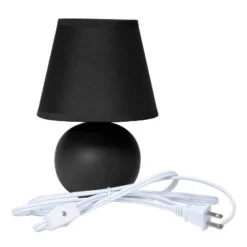 8.66" 2pk Petite Ceramic Orb Base Bedside Table Lamps With Matching Tapered Drum Shade Black - Creekwood Home 12 8.66" 2pk Petite Ceramic Orb Base Bedside Table Lamps With Matching Tapered Drum Shade Black - Creekwood Home -Adesso Lighting Deals Store GUEST 085cf649 ab64 4708 82a3 721fc4ad3558
