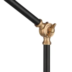 360 Lighting Colborne Modern Mid Century Desk Table Lamp 28" Tall Antique Brass Black With USB Charging Port LED For Bedroom Living Room Bedside Kids -Adesso Lighting Deals Store GUEST 0991d604 6561 4175 a8fd 3ea9d9c3b677