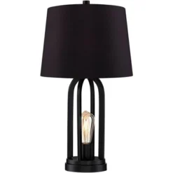 360 Lighting Marcel Industrial Table Lamps 24 1/4" High Set Of 2 With USB Charging Port And Nightlight LED Black Drum Shade For Bedroom Bedside Desk -Adesso Lighting Deals Store GUEST 0b672ab0 8051 45be 9d15 22ba9a7ef350