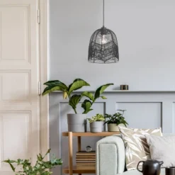 10" 1-Light Zola Pendant Rattan Black - River Of Goods -Adesso Lighting Deals Store GUEST 0dd2ad1d a816 45ef b616 966b1e5d2436