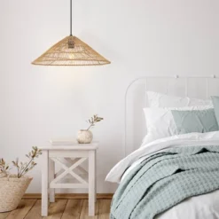 20.25" 1-Light Nova Farmhouse Coastal Rattan LED Pendant Brown - JONATHAN Y -Adesso Lighting Deals Store GUEST 13fa8810 d694 4112 b3ca 59b4b9708c8e