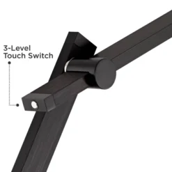 Possini Euro Design Barrett Modern Floor Lamp 53" Tall Anodized Black Metal LED Adjustable Touch On Off For Living Room Reading Bedroom Office House -Adesso Lighting Deals Store GUEST 16659935 8a41 4cbc b7ac f8adb4bf9a31