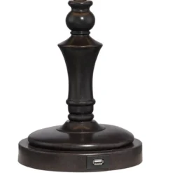 Regency Hill Traditional Swing Arm Desk Table Lamps 21.75" High Set Of 2 With USB Port Bronze Metal Faux Leather Shade For Living Room Bedroom -Adesso Lighting Deals Store GUEST 16e335f7 47ce 4037 810e e93fba2a866c