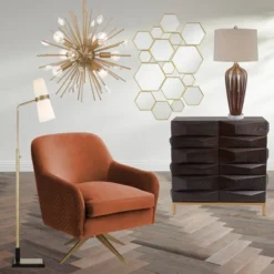 Possini Euro Design Janae Warm Gold Sputnik Chandelier 18" Wide Modern Crystal 9-Light Fixture For Dining Room House Foyer Kitchen Island Entryway -Adesso Lighting Deals Store GUEST 17cf58e6 f686 46c2 bb63 1bc61f12d7a5