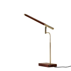 LED Barrett Desk Lamp Walnut/Brass (Includes LED Light Bulb) - Adesso -Adesso Lighting Deals Store GUEST 19e55e85 0d3c 42ac a9ec abc57a2dcfc8