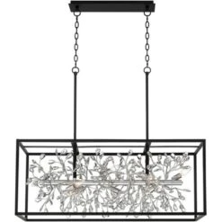 Possini Euro Design Carrine Black Silver Linear Pendant Chandelier 38 1/2" Wide Modern Clear Crystal 8-Light Fixture For Dining Room Kitchen Island -Adesso Lighting Deals Store GUEST 1ada9ea3 34f4 42da bef6 9310af5afbb5