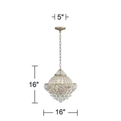 Vienna Full Spectrum Wallingford Antique Brass Chandelier 16" Wide French Crystal Glass 6-Light Fixture For Dining Room House Kitchen Island Entryway -Adesso Lighting Deals Store GUEST 1bb51c1b 6aba 491d a01e 1ddb3f1a6e60