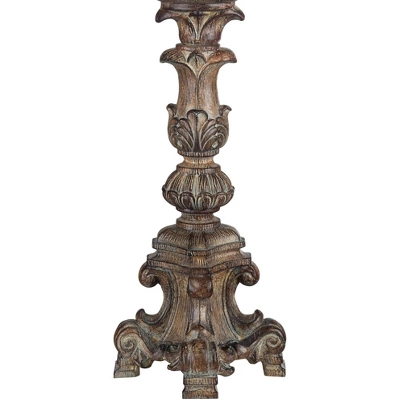 Regency Hill French LED Uplight Desk Table Lamp 18" High Beige Wash Candlestick Alabaster Glass Shade For Bedroom Bedside Office 3 Regency Hill French LED Uplight Desk Table Lamp 18" High Beige Wash Candlestick Alabaster Glass Shade For Bedroom Bedside Office - Image 3