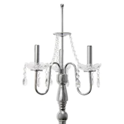 Romantic Cascading Crystal And Floor Lamp With Drum Shade Gray - Elegant Designs -Adesso Lighting Deals Store GUEST 1f78e686 7fea 4801 b146 4128813908b7