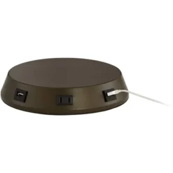 360 Lighting Accent Table Lamp With USB And AC Power Outlet Workstation Charging Base 22" High Warm Bronze Drum Shade Living Room Desk -Adesso Lighting Deals Store GUEST 20794d02 b9a7 4a06 8d20 e46fedcad087 1