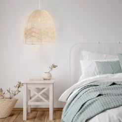 17.5" 1-Light Sofia Farmhouse Coastal Rattan LED Pendant Brown - JONATHAN Y -Adesso Lighting Deals Store GUEST 245efae5 6c32 4b1a a14c dd2317ea366b