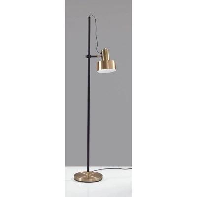 56.5" Clayton Floor Lamp Matte Black - Adesso 2 56.5" Clayton Floor Lamp Matte Black - Adesso - Image 2