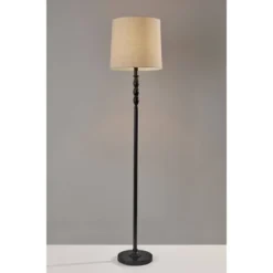 58" 3-way William Floor Lamp Black - Adesso -Adesso Lighting Deals Store GUEST 26871e49 64dc 4f9c ba56 dc001a8613c4