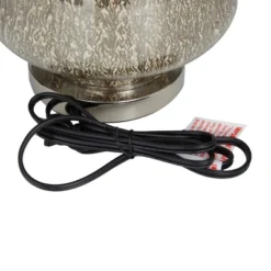 Linen Table Lamp With Faux Mercury Glass Finish Silver - Olivia & May -Adesso Lighting Deals Store GUEST 27860429 1410 43b6 9916 064116bdff3d