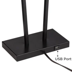 360 Lighting Cole Modern Table Lamps 27" Tall Set Of 2 Black Metal With USB Charging Ports White Rectangular Shade For Bedroom Living Room Bedside -Adesso Lighting Deals Store GUEST 27d1aa8e d3fb 4128 9f92 988a3383baae