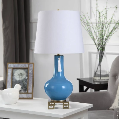 Dann Foley Lifestyle Glass/Metal Table Lamp Blue - StyleCraft 1 Dann Foley Lifestyle Glass/Metal Table Lamp Blue - StyleCraft