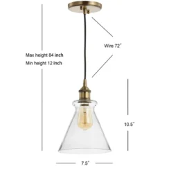 7.5" Adjustable Metal Goldwater Drop Pendant (Includes Energy Efficient Light Bulb) Brass - JONATHAN Y -Adesso Lighting Deals Store GUEST 2c7eb46a c2da 4a92 b706 94ea0d860bae