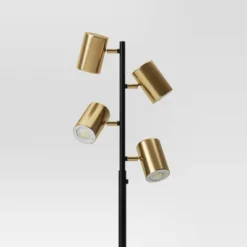 Dean Spotlight Floor Lamp Black/Brass (Includes LED Light Bulb) - Threshold™ -Adesso Lighting Deals Store GUEST 2f16513e 21a0 40c4 b946 c34743de6af1