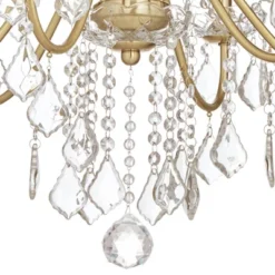 Vienna Full Spectrum DeMallo Gold Chandelier 26" Wide French Scroll Arm Clear Crystal 6-Light Fixture For Dining Room House Foyer Kitchen Island Home -Adesso Lighting Deals Store GUEST 2f87460b 9d65 4360 af9e 3bf05418439b