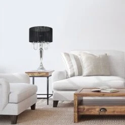 Romantic Sheer Shade Table Lamp With Hanging Crystals - Elegant Designs -Adesso Lighting Deals Store GUEST 32fff6ce 1dd9 41ff 821f b60966045ab1