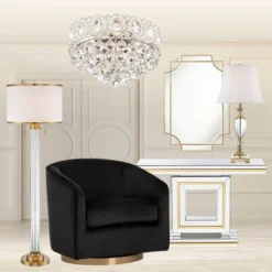 Vienna Full Spectrum Moira Vintage Ceiling Light Flush Mount Fixture 16" Wide Satin Nickel 6-Light Clear Crystal Balls For Bedroom Kitchen Living Room -Adesso Lighting Deals Store GUEST 3870a006 d36a 4720 9a3f 28068ade7a0f