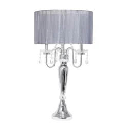 Romantic Sheer Shade Table Lamp With Hanging Crystals - Elegant Designs -Adesso Lighting Deals Store GUEST 3a68c943 547f 4170 9dd7 852c1912b7ae
