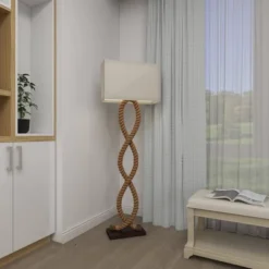 Rustic Jute Floor Lamp Brown - Olivia & May -Adesso Lighting Deals Store GUEST 3b210388 94e3 40f7 be74 d810fec5d50b