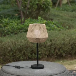 Vintiquewise Creative Paper Rope Lamp With Plug In Cord On/Off Switch For Bedroom, Living, Playroom And Entryway, Natural -Adesso Lighting Deals Store GUEST 3bc2ac82 353b 401f b2bf dcc2163a4631