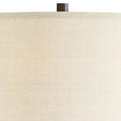 Franklin Iron Works Gaines Rustic Farmhouse Table Lamp 28 1/2" Tall Bronze Wood With LED Nightlight Off White Burlap Drum Shade For Bedroom House Home -Adesso Lighting Deals Store GUEST 3de897d3 ec85 4eaa a4b5 36bee63f4bcf