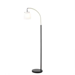 Bristol Arched Floor Lamp Matte Black Base/Frosted Shade - Ink+Ivy -Adesso Lighting Deals Store GUEST 3ec171b1 fe3d 4ea8 b2d4 afbe13e8b2c8