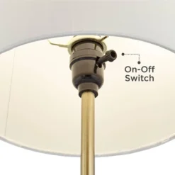 360 Lighting Phoebe Modern Buffet Table Lamps 28 1/2" Tall Set Of 2 Gold Metal White Drum Shade For Bedroom Living Room Bedside Nightstand Office Kids -Adesso Lighting Deals Store GUEST 3ec8efd2 e8b5 4f57 8fcd cdc7baeff564