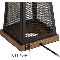Franklin Iron Works Barris Industrial Table Lamp 26 3/4" High Metal Mesh With Nightlight LED USB Charging Port Burlap Shade For Living Room House Desk 10 Franklin Iron Works Barris Industrial Table Lamp 26 3/4" High Metal Mesh With Nightlight LED USB Charging Port Burlap Shade For Living Room House Desk -Adesso Lighting Deals Store GUEST 3ee9bd77 7b22 4ca6 81fc 2f2e0208731f