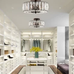 11.5" Crystalline Semi-Flush Mount Pendant Clear - River Of Goods -Adesso Lighting Deals Store GUEST 3f6fee39 45ab 4d6e b2be e469fc172a6b