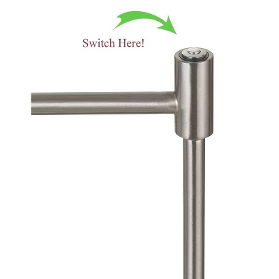 45" X 61" Adjustable Metal Clemson Pharmacy Swing Arm Floor Lamp (Includes LED Light Bulb) Brushed Steel - Cal Lighting 2 45" X 61" Adjustable Metal Clemson Pharmacy Swing Arm Floor Lamp (Includes LED Light Bulb) Brushed Steel - Cal Lighting - Image 2