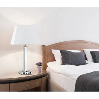 28" Metal Desk Lamp Brushed Steel - Cal Lighting 2 28" Metal Desk Lamp Brushed Steel - Cal Lighting - Image 2