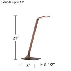 Possini Euro Design Bentley Modern Desk Lamp 21" High French Bronze Aluminum Metal LED Touch On Off Adjustable Head For Bedroom Living Room Office -Adesso Lighting Deals Store GUEST 4015bb84 5955 4c47 81d6 b7d27607b441