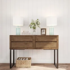 Hastings Home Blue Glass Open Base Table Lamp With LED Bulb And Modern Shade For Coastal, Nautical, And Rustic Cottage Styles -Adesso Lighting Deals Store GUEST 45c4535e 5090 44a8 81e9 74588180aced