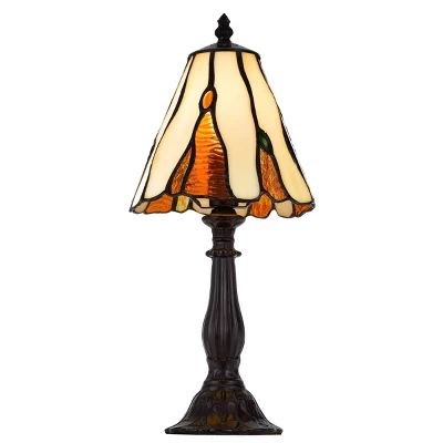 14" Metal/Resin Accent Lamp With Tiffany Art Glass Shade Dark Bronze - Cal Lighting 2 14" Metal/Resin Accent Lamp With Tiffany Art Glass Shade Dark Bronze - Cal Lighting - Image 2