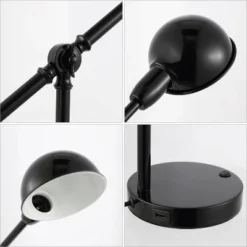 20.25" Curtis Vintage Industrial Iron Adjustable Dome Shade Task Lamp With USB Charging Port (Includes LED Light Bulb) - JONATHAN Y -Adesso Lighting Deals Store GUEST 487eb6b3 2201 4ffd 9d7d 01067712dc27