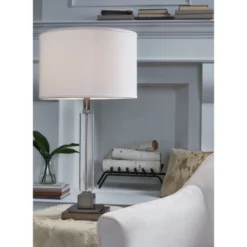 Deccalen Crystal Table Lamp Clear/Silver - Signature Design By Ashley