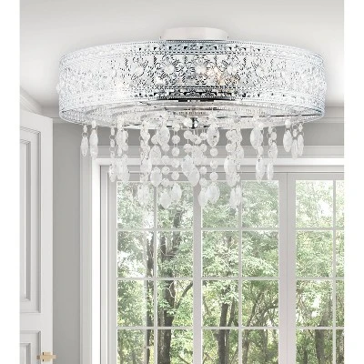24" 3-Light Giselle Chandelier Polished Gold - River Of Goods 4 24" 3-Light Giselle Chandelier Polished Gold - River Of Goods - Image 4