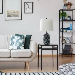 Moroccan Table Lamp With Fabric Shade Blue - Lalia Home -Adesso Lighting Deals Store GUEST 4aa0d825 92dd 404a 8107 65bc37c11189