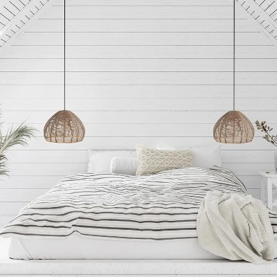 12.75" 1-Light Gloriana Pendant Rattan Brown - River Of Goods 6 12.75" 1-Light Gloriana Pendant Rattan Brown - River Of Goods - Image 6