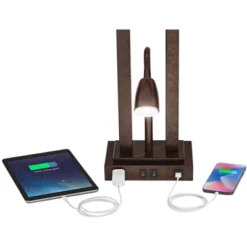 Possini Euro Design Possini Euro Deacon Bronze Gooseneck Lamps With USB And Outlet Set Of 2 -Adesso Lighting Deals Store GUEST 4db32ed7 0804 479a af43 afecd341a8a6