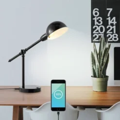 20.25" Curtis Vintage Industrial Iron Adjustable Dome Shade Task Lamp With USB Charging Port (Includes LED Light Bulb) - JONATHAN Y -Adesso Lighting Deals Store GUEST 56006c0e 9012 4c38 bdc6 7ec02e417cf6