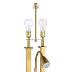 Possini Euro Design Possini Euro Deacon Brass Gooseneck Lamps With USB Port And Outlet Set Of 2 -Adesso Lighting Deals Store GUEST 561c0ff3 d28a 43f7 af3c d38d1fa22f72