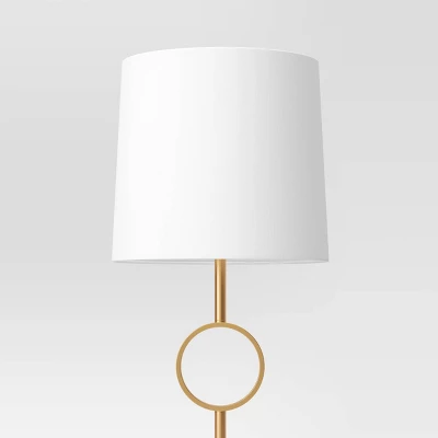 Metal Ring Floor Lamp Brass (Includes LED Light Bulb) - Threshold™ 3 Metal Ring Floor Lamp Brass (Includes LED Light Bulb) - Threshold™ - Image 3