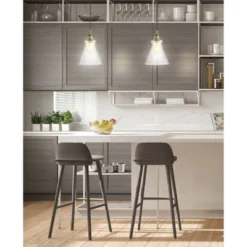 7.5" Adjustable Metal Goldwater Drop Pendant (Includes Energy Efficient Light Bulb) Brass - JONATHAN Y -Adesso Lighting Deals Store GUEST 588d70fd 38d3 4a7c baa0 0ca8d24e58b3